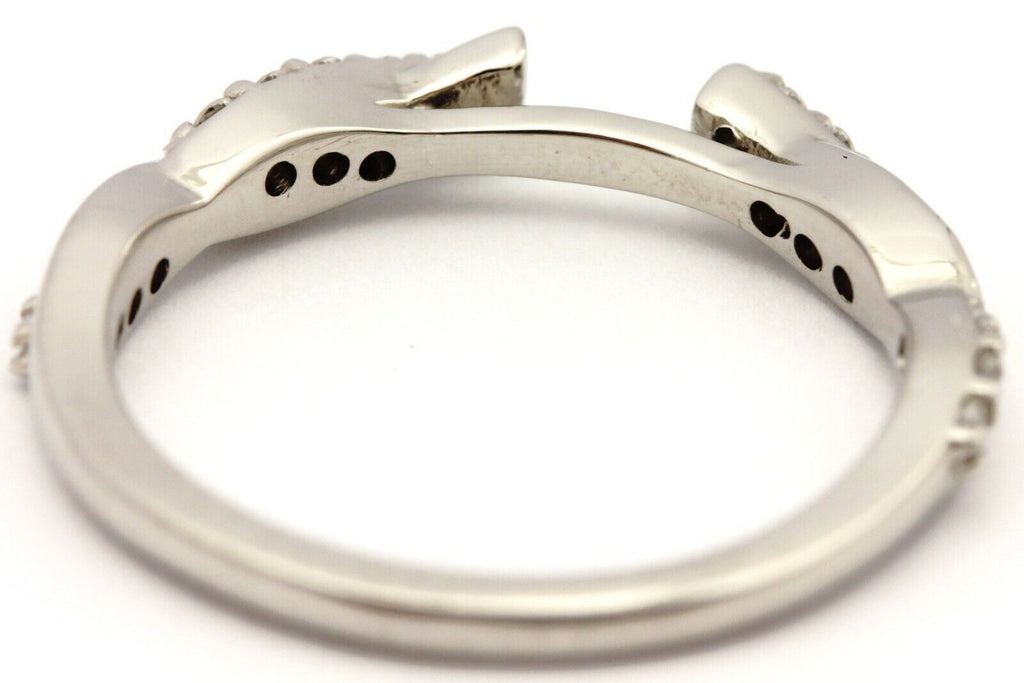 platinum 0.13ctw round diamond engagement ring setting no head 3.78g size 6 new