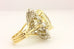 platinum 18k yellow gold GIA 40ct sapphire 6ctw diamond ring size 7.5 vintage