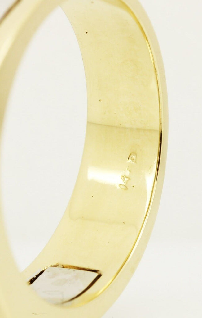 14k yellow white gold man's wedding band 0.62ctw princess diamond sz 8.5 estate