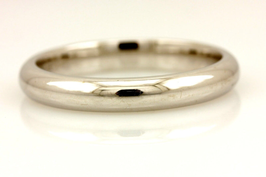 14k white gold size 12 high polish 4mm men's wedding band ring NEW 6.91 grams