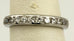 Platinum .81ctw round diamond eternity wedding band sz 4.25 ring vintage estate