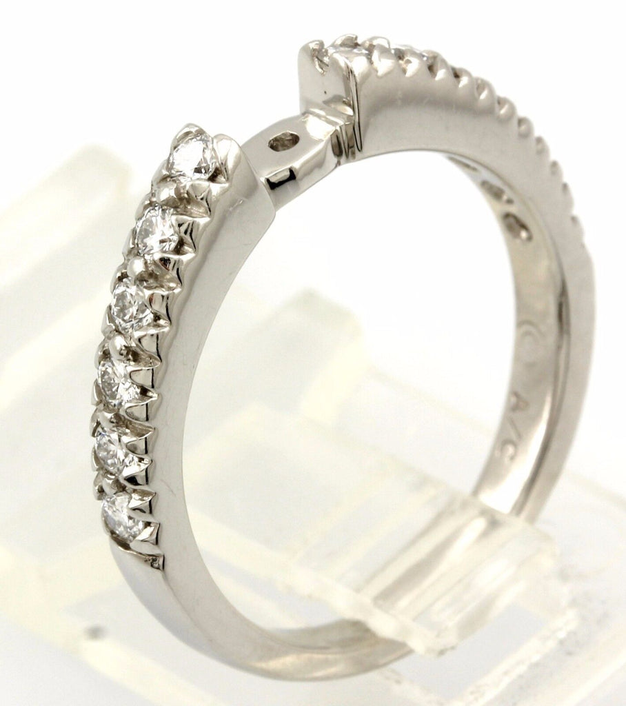 Platinum 0.34ctw round diamond engagement ring cathedral semi mount size 6.5 NEW