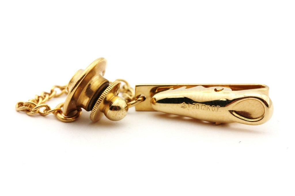 12k gold filled tie clasp tack pin estate vintage 3.22g