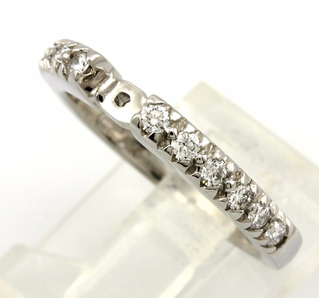 Platinum 0.34ctw round diamond engagement ring cathedral semi mount size 6.5 NEW