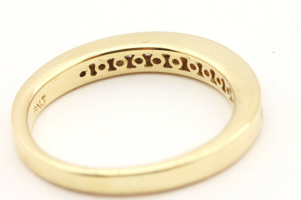 14k yellow gold 0.60ctw princess diamond band size 4.5 ring 2.37g estate