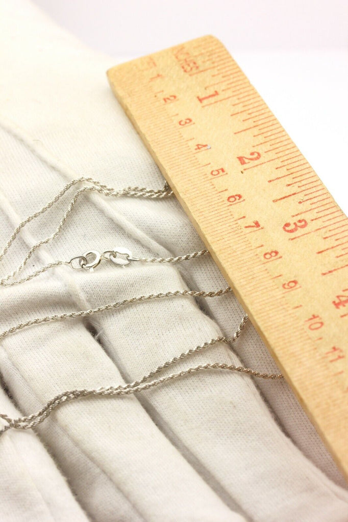 AGI ITALY 925 sterling silver rope chain necklace 20 inch 1.1mm 2.4g spring ring