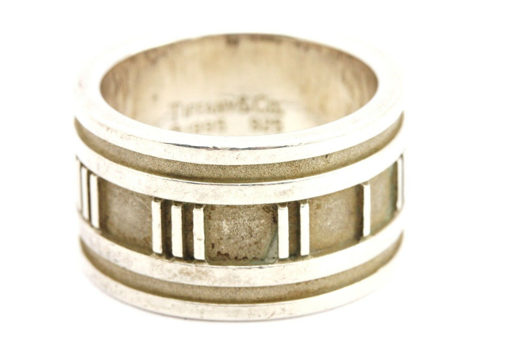 925 sterling silver Roman numeral 1995 12mm wide band ring size 6.25 11.9g