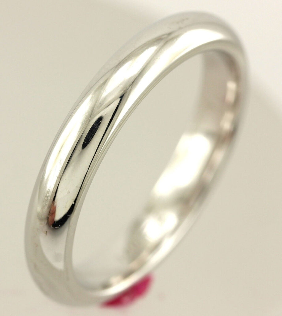 New 14k white gold Men's wedding band sz10 comfort fit 4 mm ring low dome 6.43g