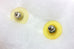 925 sterling silver abalone shell black onyx half moon stud earrings vintage 4g