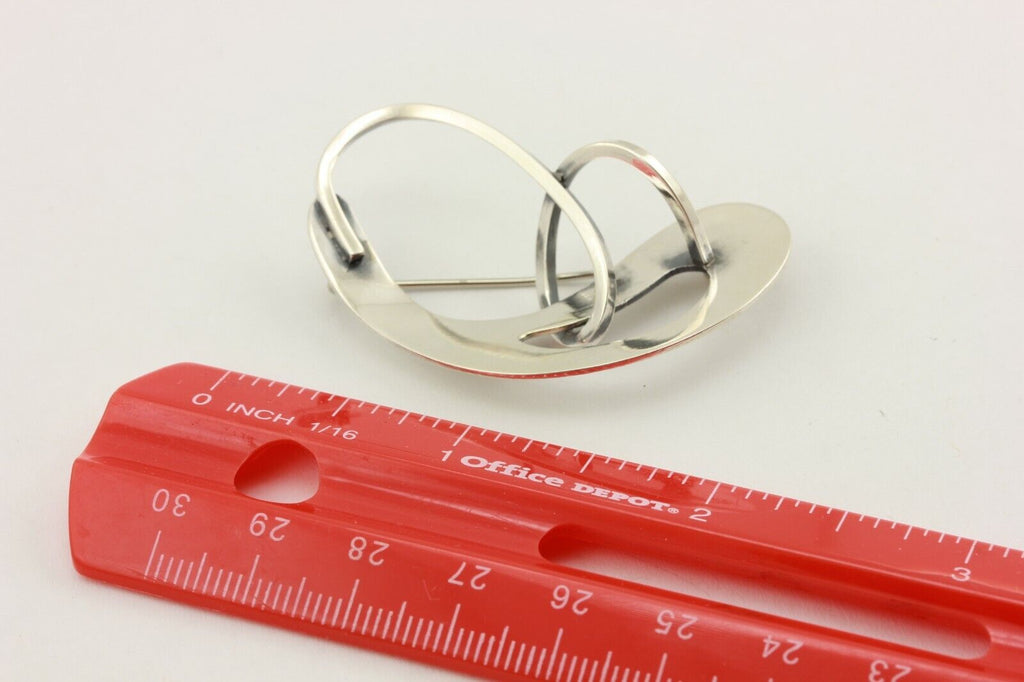 Bill Tendler sterling silver brooch pin estate vintage 7.8g 3 inch ca 1960