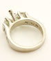 FINER J Platinum diamond semimount engagement ring size 6 9.9g estate