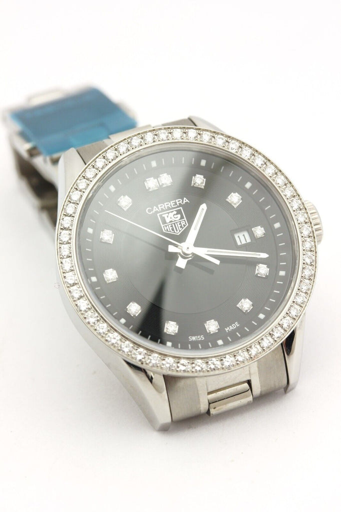 CARRERA TAG Heuer 0.67ctw diamond women's luxury wrist watch extra links pins