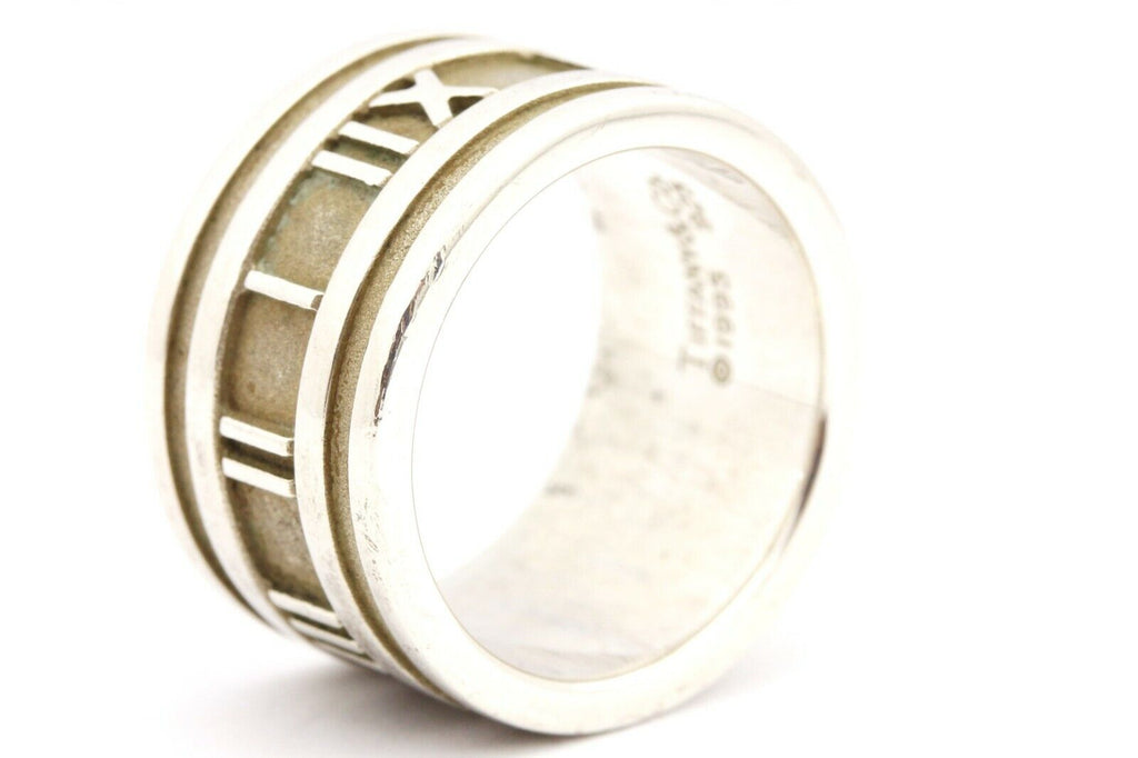 925 sterling silver Roman numeral 1995 12mm wide band ring size 6.25 11.9g