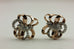 Estate Platinum 10k Rose gold .86ctw diamond butterfly clip on earrings vintage