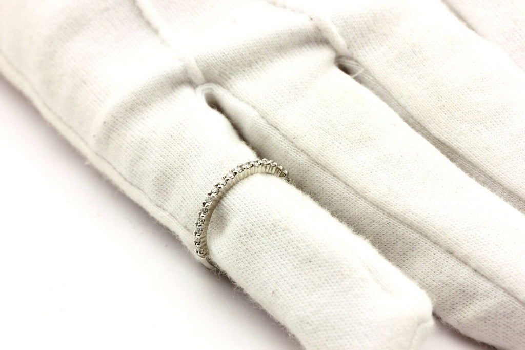 Platinum .23ctw round diamond anniversary wedding band size 6.75 ring NEW 3.02g