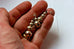 silver drop dangle earrings 2.5 inch graduated hollow beads 3 to12 mm 5.3g stud
