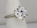 platinum 11.5mm round brilliant cubic zirconia solitaire engagement ring 7.65g