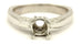 Platinum Solitaire Engagement Ring Setting Deco Engraved Cathedral Square Shank