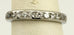 Platinum .81ctw round diamond eternity wedding band sz 4.25 ring vintage estate
