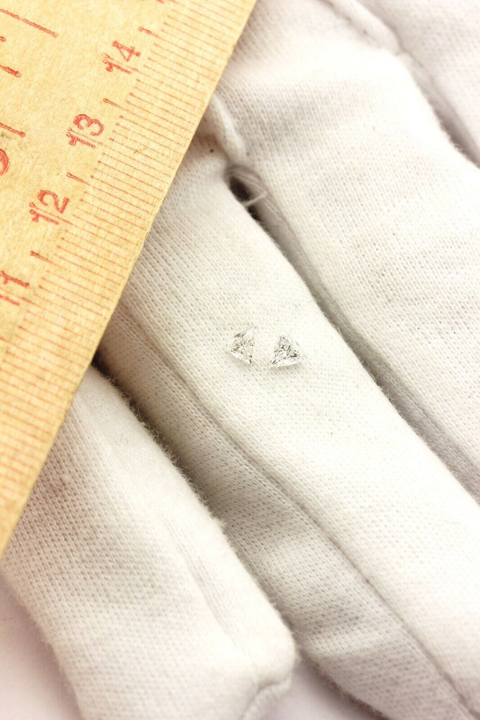 matched pair natural loose diamond 0.28ctw triangle brilliant trillions GH VS