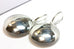 925 sterling silver sunflower round puffed disc 25mm earrings leverback 1970s 8g