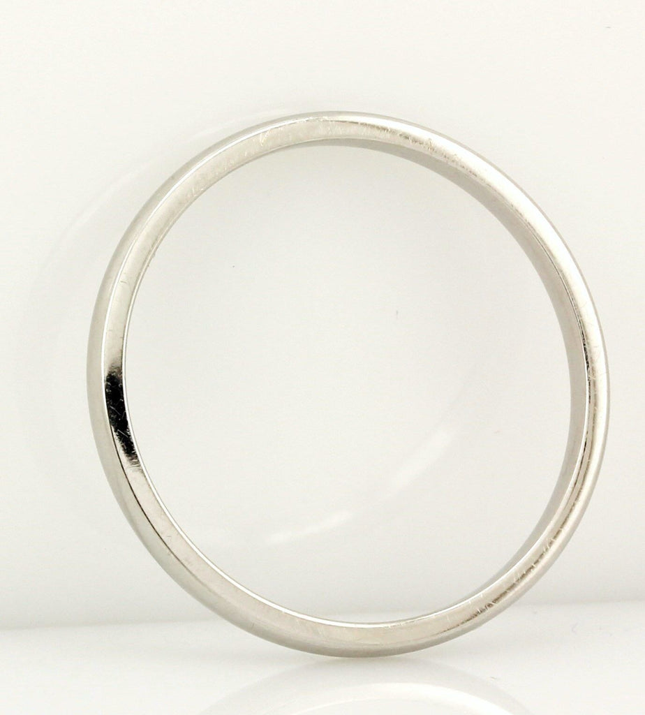 14k white gold 2mm domed size 10.75 wedding band ring NEW 2.28g regular fit