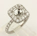 Platinum diamond halo engagement ring 7.4mm semi mount 1.11ctw accents NEW 6.04g