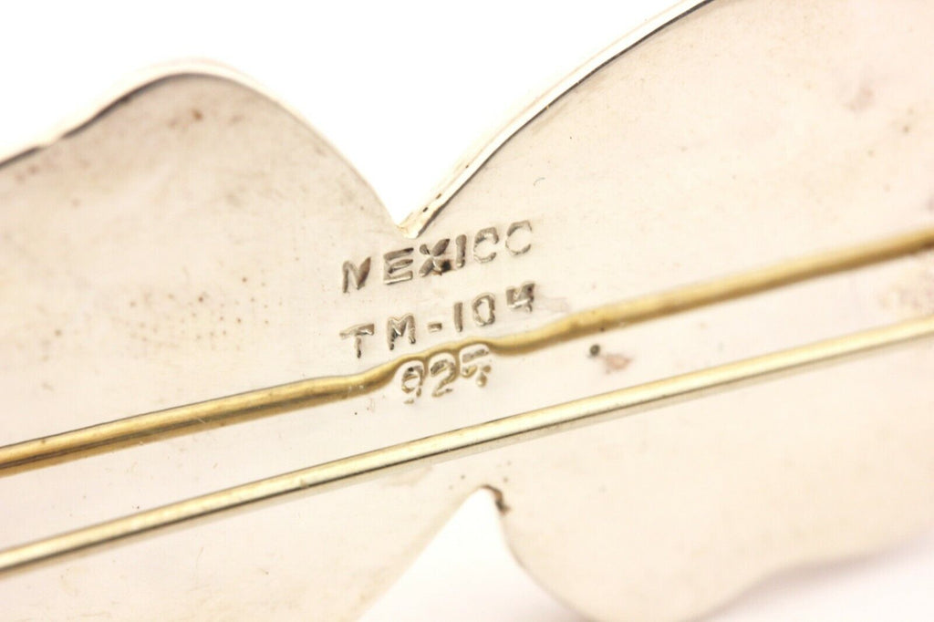 MEXICO TM-104 925 sterling silver pin brooch 2.75 inch 16.1g estate vintage