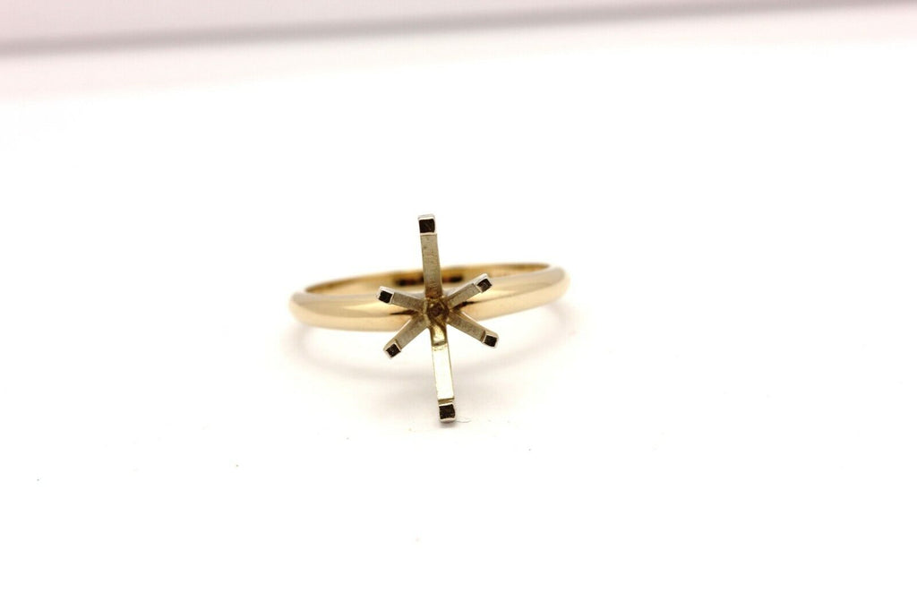 11x7mm marquise engagement ring solitaire setting 14k gold NEW 2.58g size 6.25