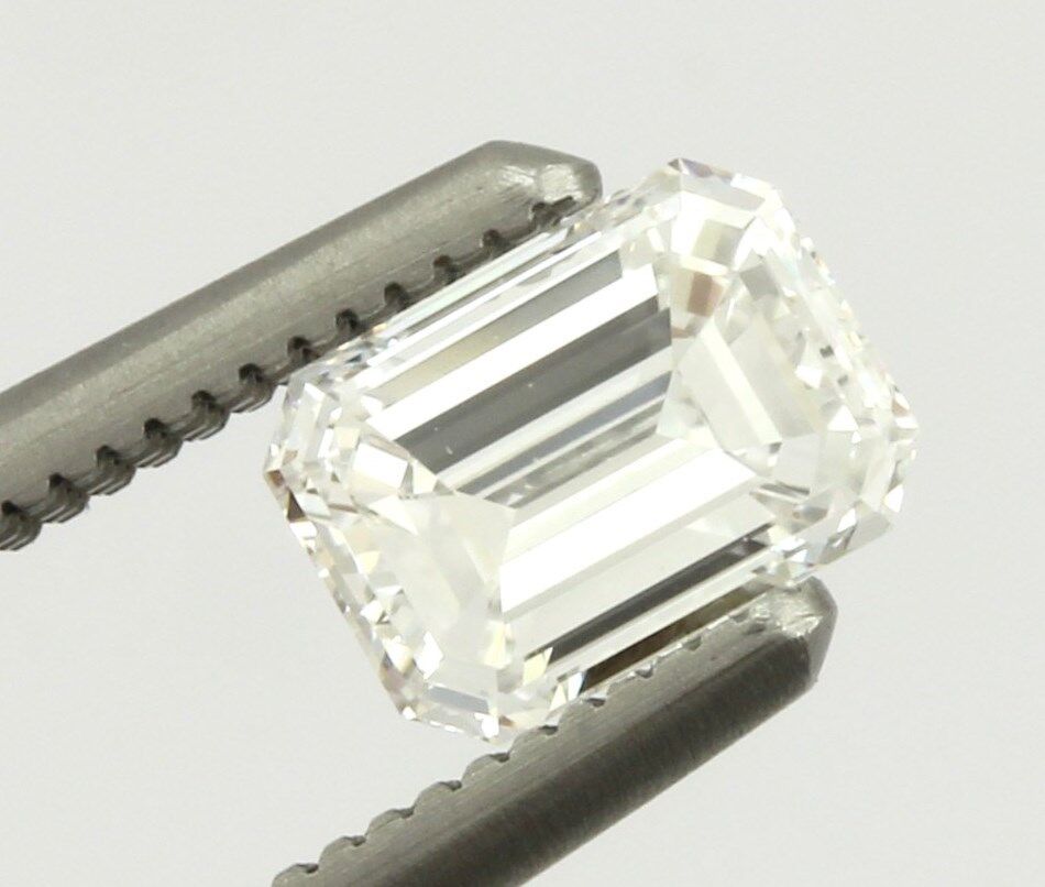 GIA Certified Diamond Emerald Cut 0.54 carat D VVS2 5.37 x 3.90 x 2.78 mm loose