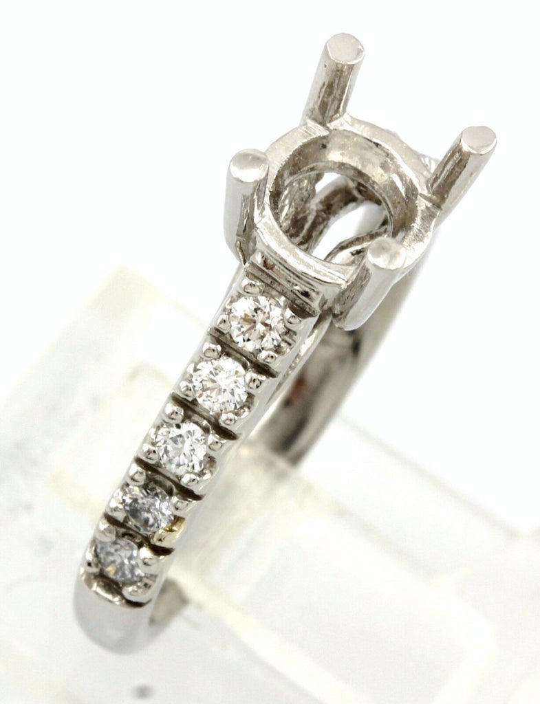 Platinum diamond cathedral engagement ring semi mount criss cross 1ct center NEW