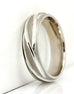 14k white gold Men's 6mm wedding band ring size 10 7.86 grams swirls grooves NEW