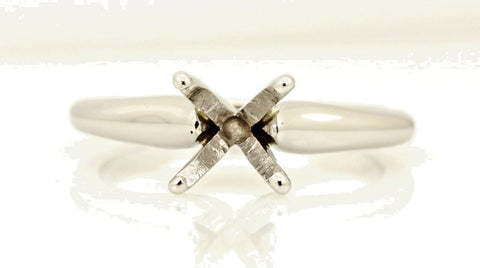 Jabel 7mm round 1.25ct 900 platinum solitaire engagement ring setting 4.48g