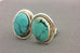 sterling silver natural turquoise spiderweb matrix clip on earrings 12.6g 30ctw