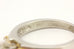 platinum 18k yellow gold engagement ring three stone diamond size 6.75 7.60g