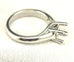 Platinum 1ct 6.5mm round criss cross engagement ring solitaire setting sz 6.25