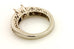 platinum 5.3mm round 0.55ct semi mount diamond engagement ring 0.15ctw band sz 4
