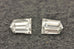 loose natural diamond 0.33ctw matched pair bullet step cuts E VVS2 4x3x1.5mm new