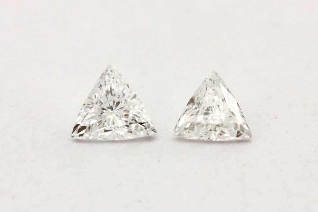 matched pair natural loose diamond 0.28ctw triangle brilliant trillions GH VS