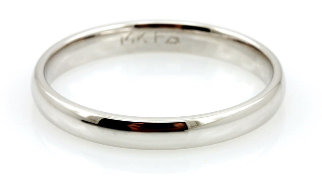 14k white gold 3mm comfort fit wedding band size 8 ring 2.44 grams NEW