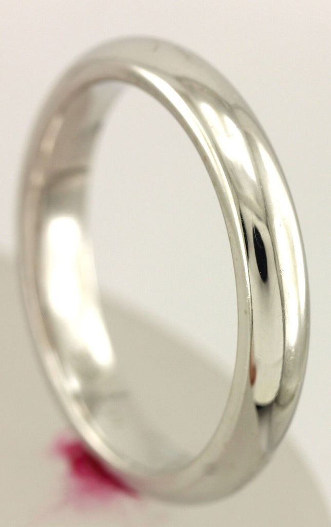 New 14k white gold Men's wedding band sz10 comfort fit 4 mm ring low dome 6.43g