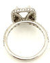 Platinum diamond halo engagement ring 7.4mm semi mount 1.11ctw accents NEW 6.04g