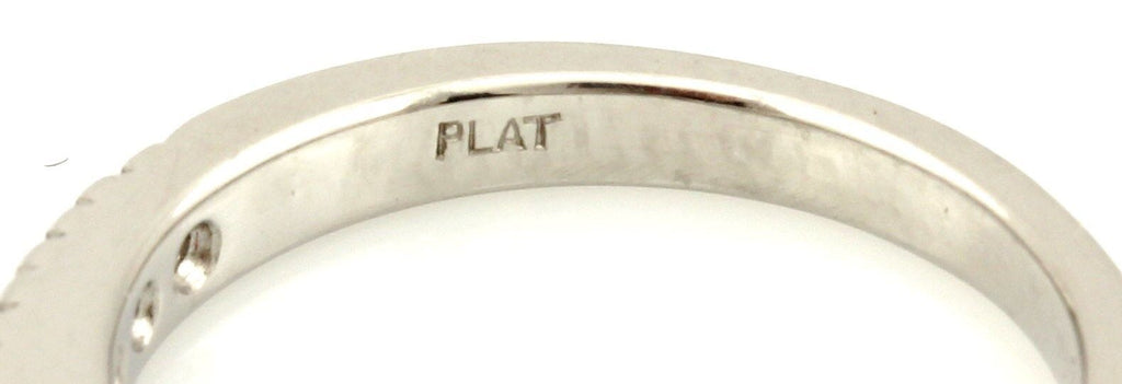 Platinum 0.34ctw round diamond engagement ring cathedral semi mount size 6.5 NEW