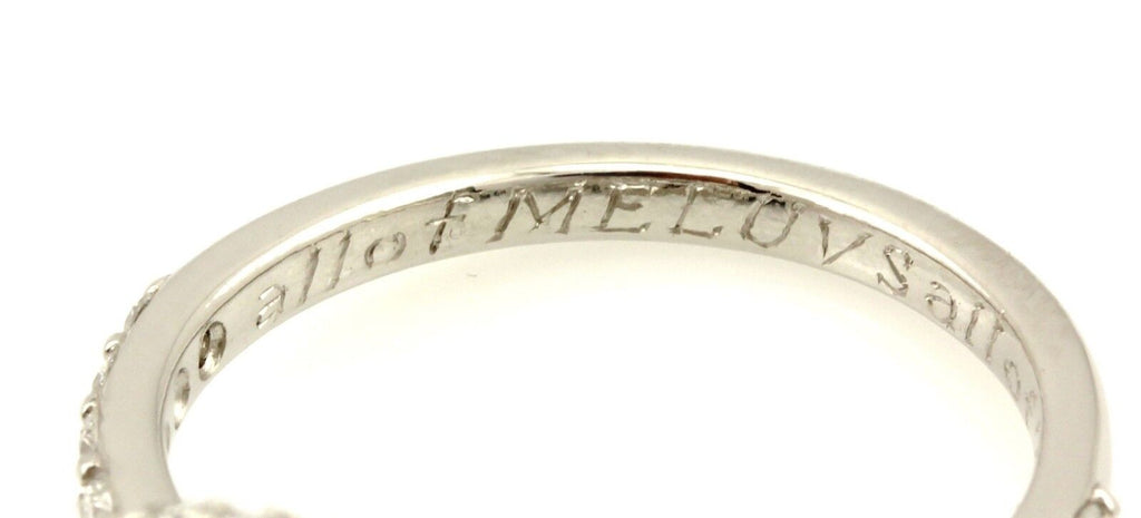 Platinum diamond halo engagement ring 7.4mm semi mount 1.11ctw accents NEW 6.04g