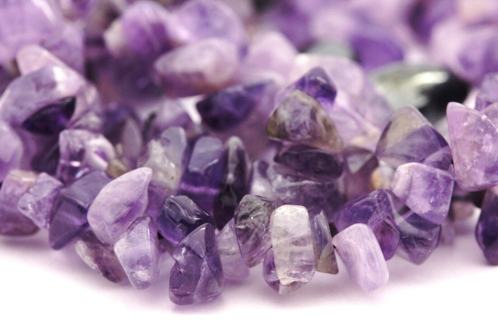 amethyst bead necklace 38 inch lobster clasp 925 sterling silver 61.3g estate