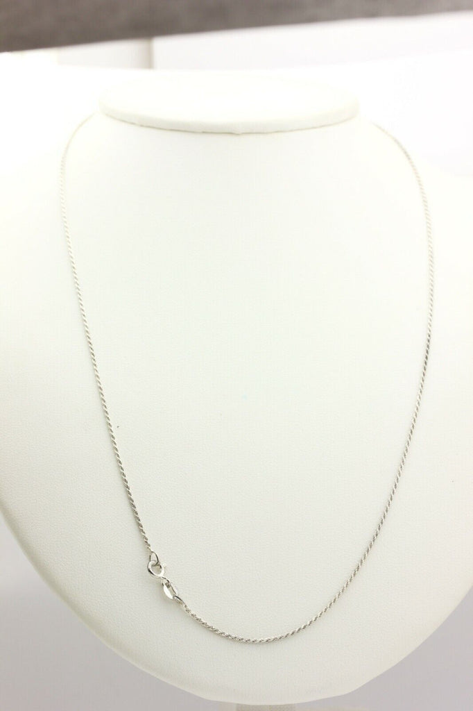 AGI ITALY 925 sterling silver rope chain necklace 20 inch 1.1mm 2.4g spring ring