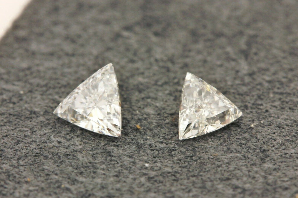 matched pair natural loose diamond 0.28ctw triangle brilliant trillions GH VS