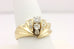 14k yellow gold 0.83ctw round white diamond vintage ring band estate 6.9g sz9.75