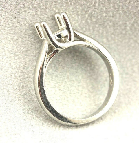 Platinum 1ct 6.5mm round criss cross engagement ring solitaire setting sz 6.25