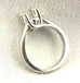Platinum 1ct 6.5mm round criss cross engagement ring solitaire setting sz 6.25